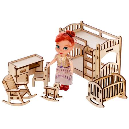 Мебель для кукол Polly 6 комнат