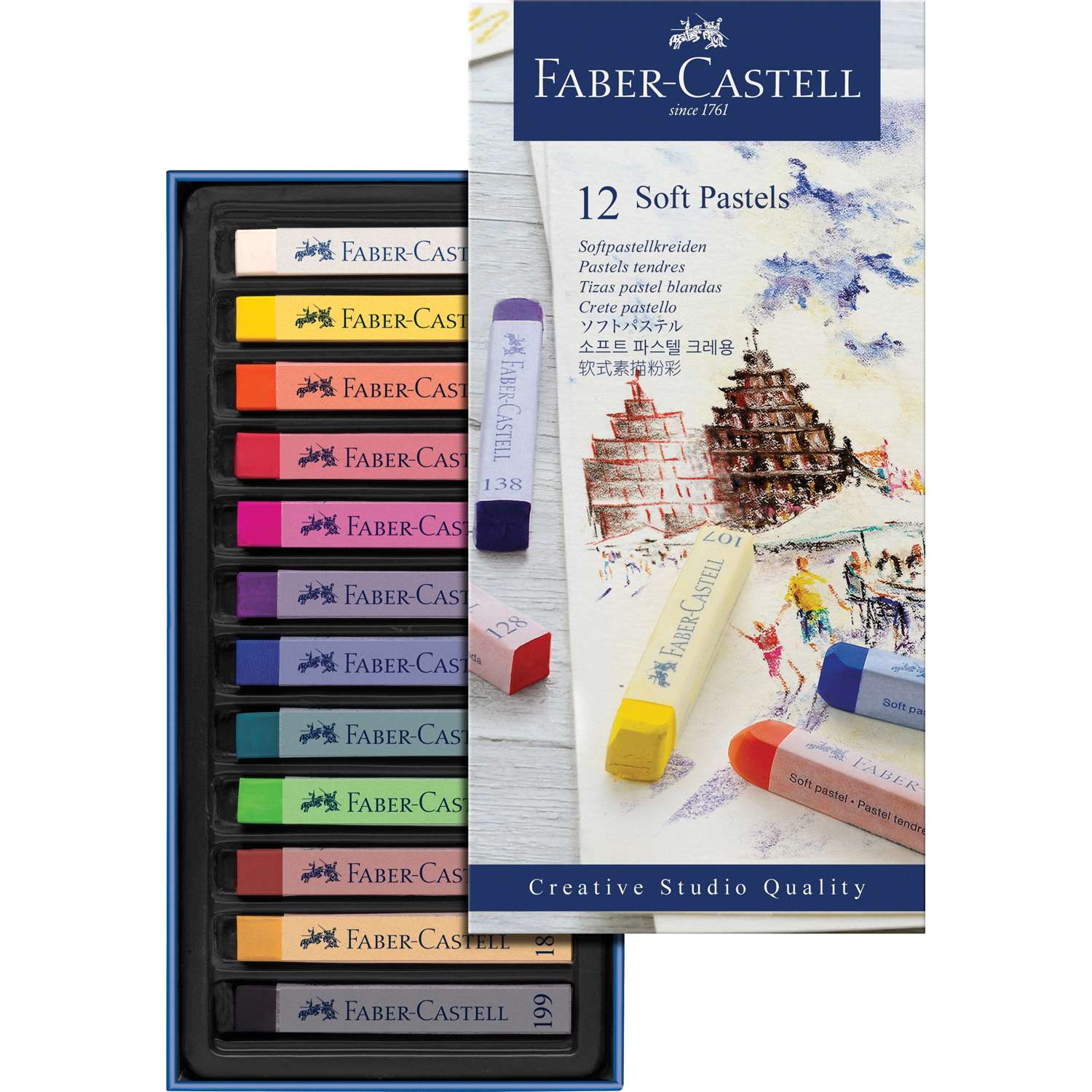 Пастель FABER CASTELL Soft pastels 12 цветов - фото 2