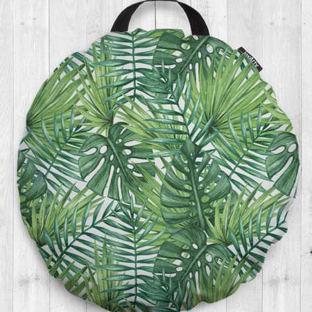 Декоративная подушка-сидушка JoyArty Тропические листья