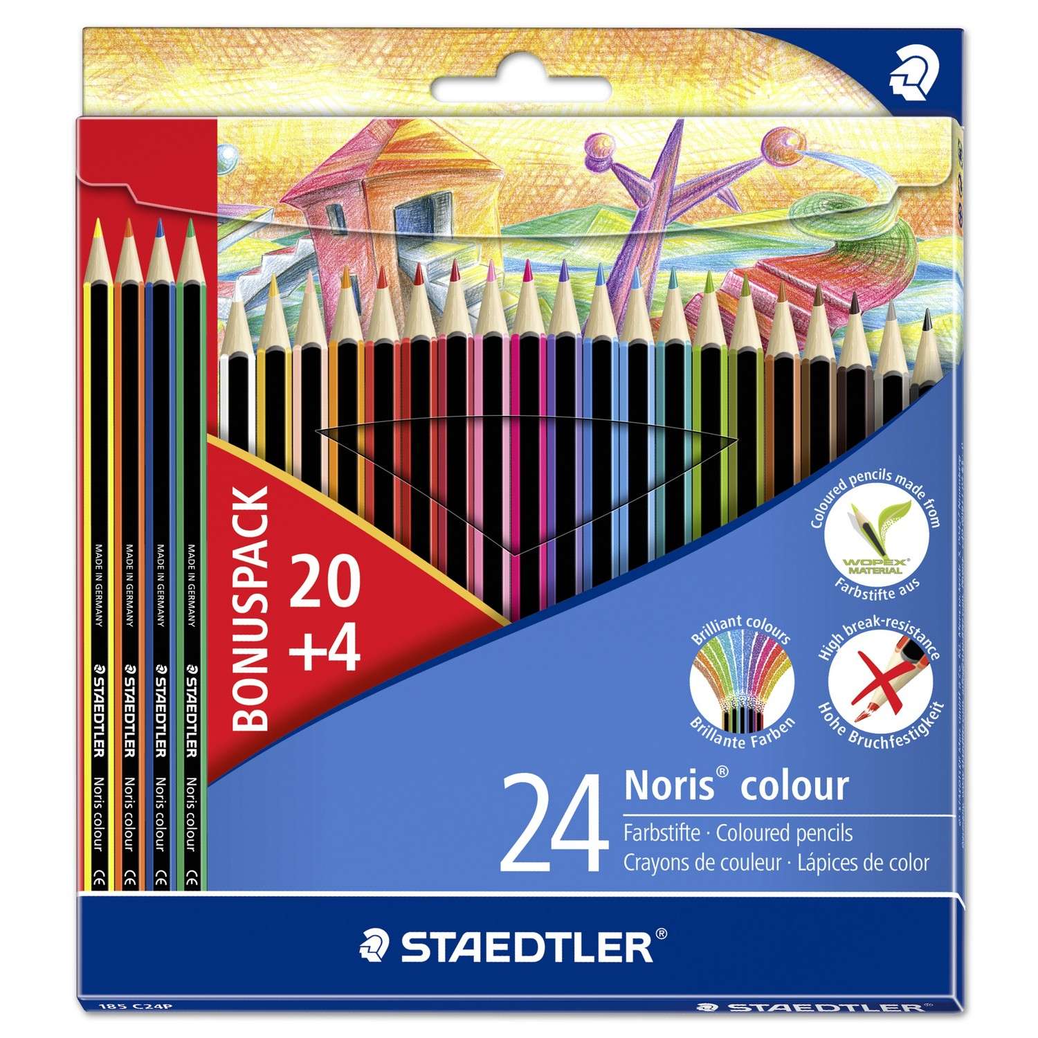 Карандаши Staedtler цветные Noris Club 185 24 цв. - фото 1