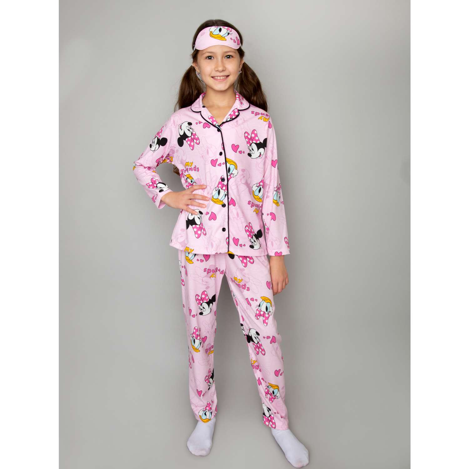 Пижама с маской ПижаМаус розовыедональддаки - фото 6