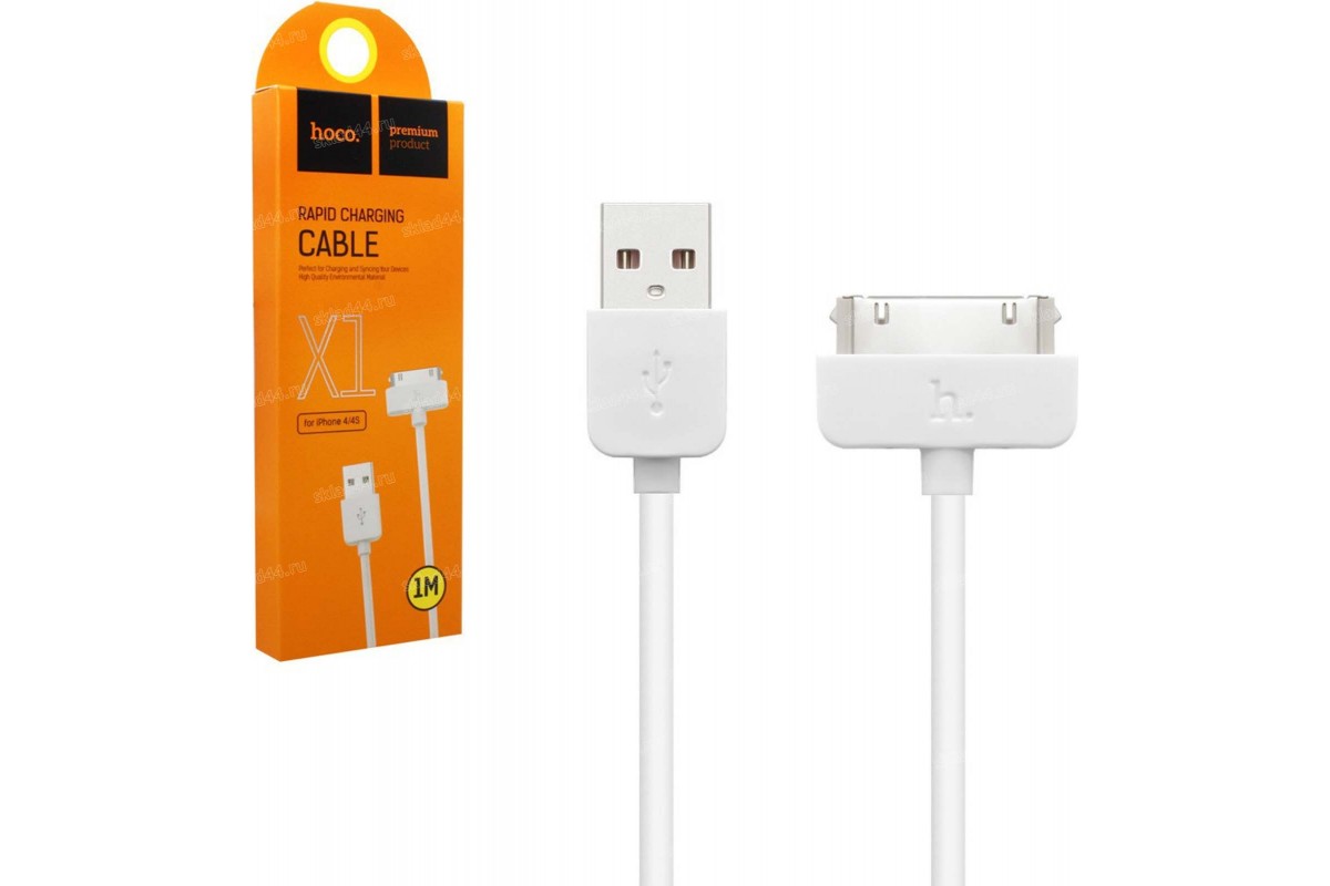 Кабель для iPhone 4/4S hoco Fast charging Cable 4/4s /2.4A / 1 Метр - фото 1