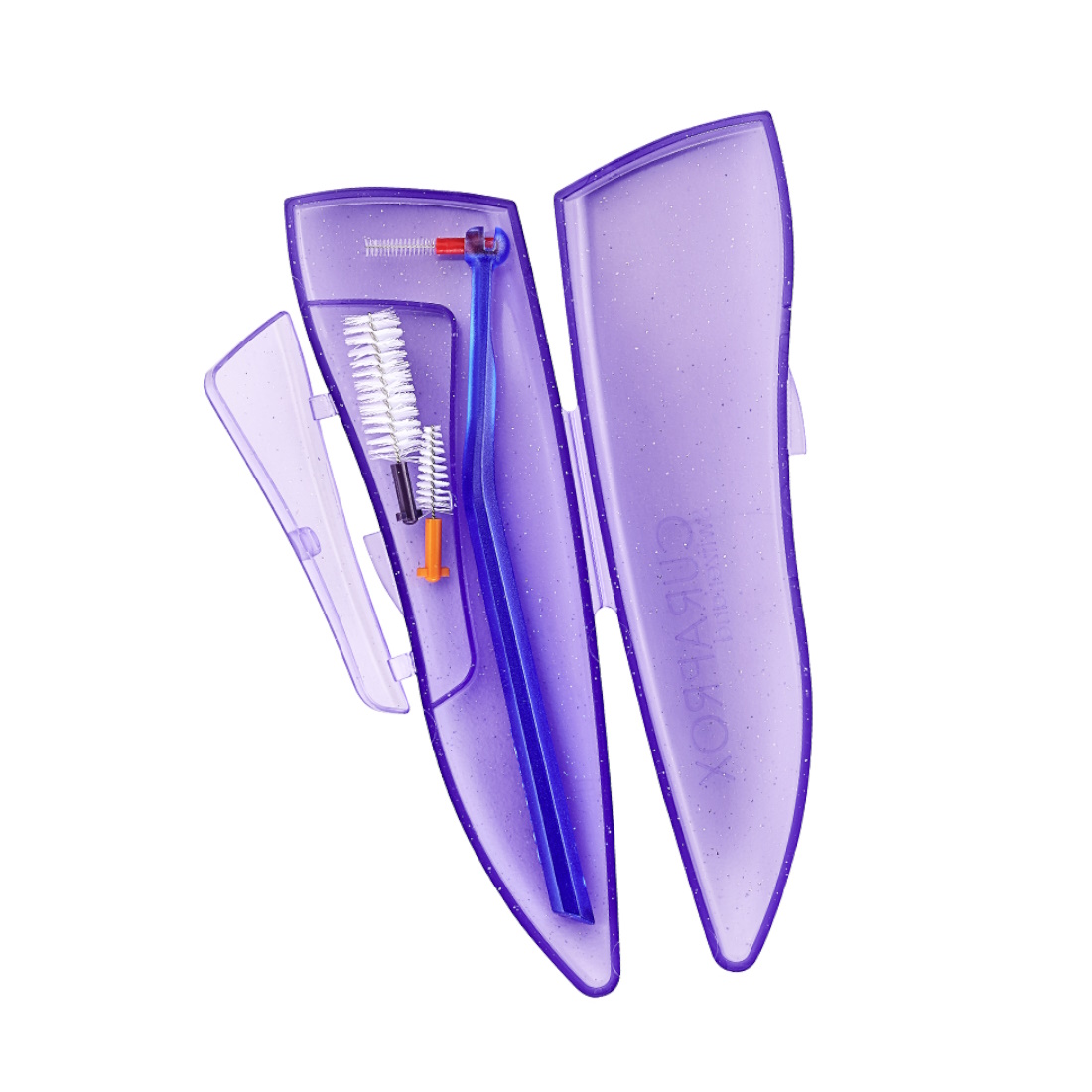Набор для полости рта Curaprox ортодонтический для гигиенического ухода с держателем UHS 470 фиолетовый - фото 3