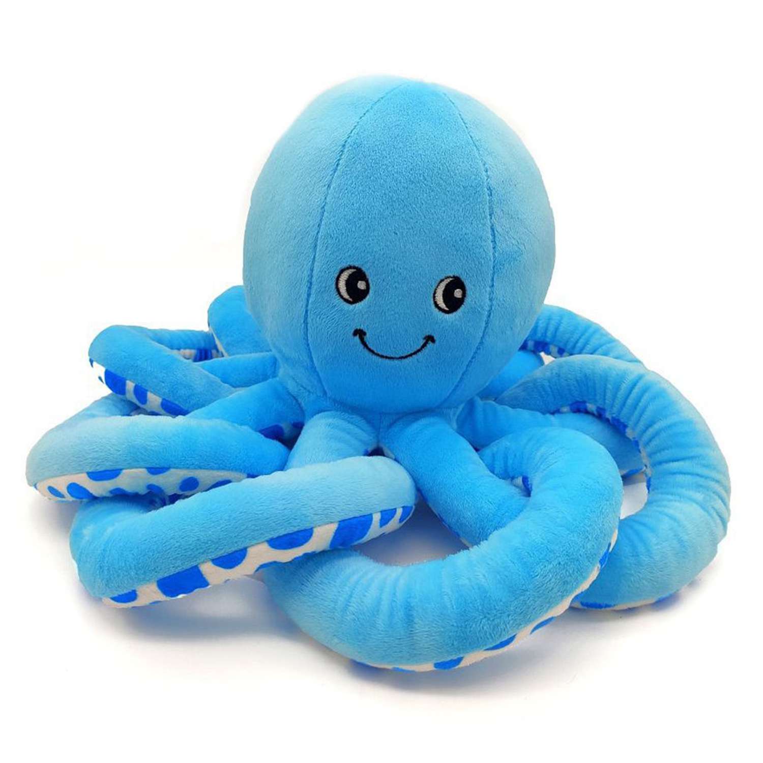 Мягкая игрушка МАЛЬВИНА Осьминог 25 см голубой - фото 2