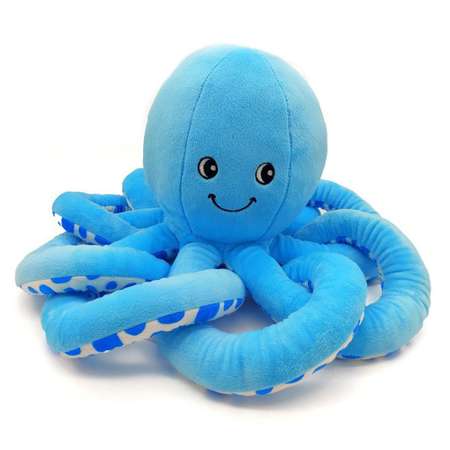 Мягкая игрушка МАЛЬВИНА Осьминог 25 см голубой