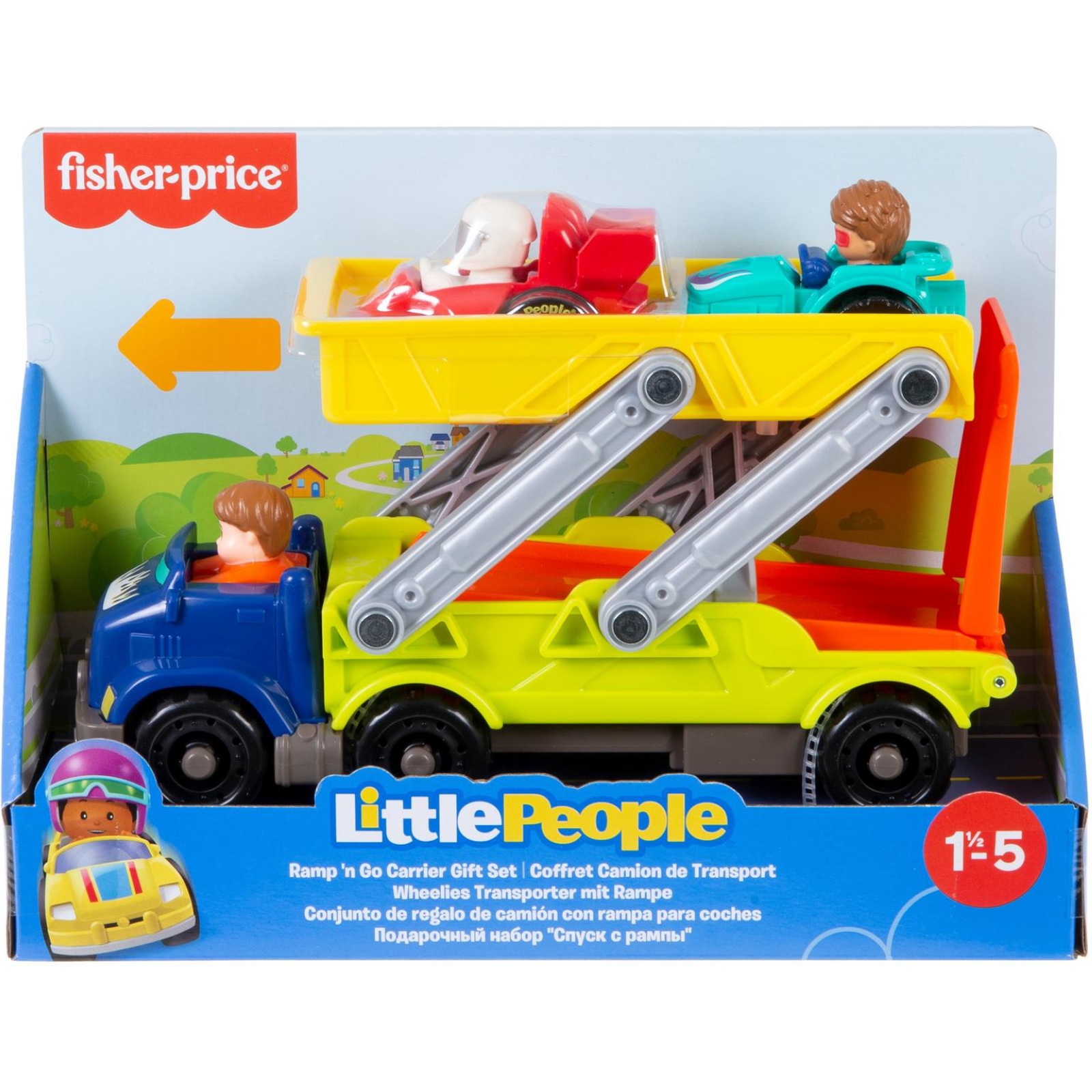 Набор подарочный Fisher Price Little People Спуск с рампы HBX23 - фото 2