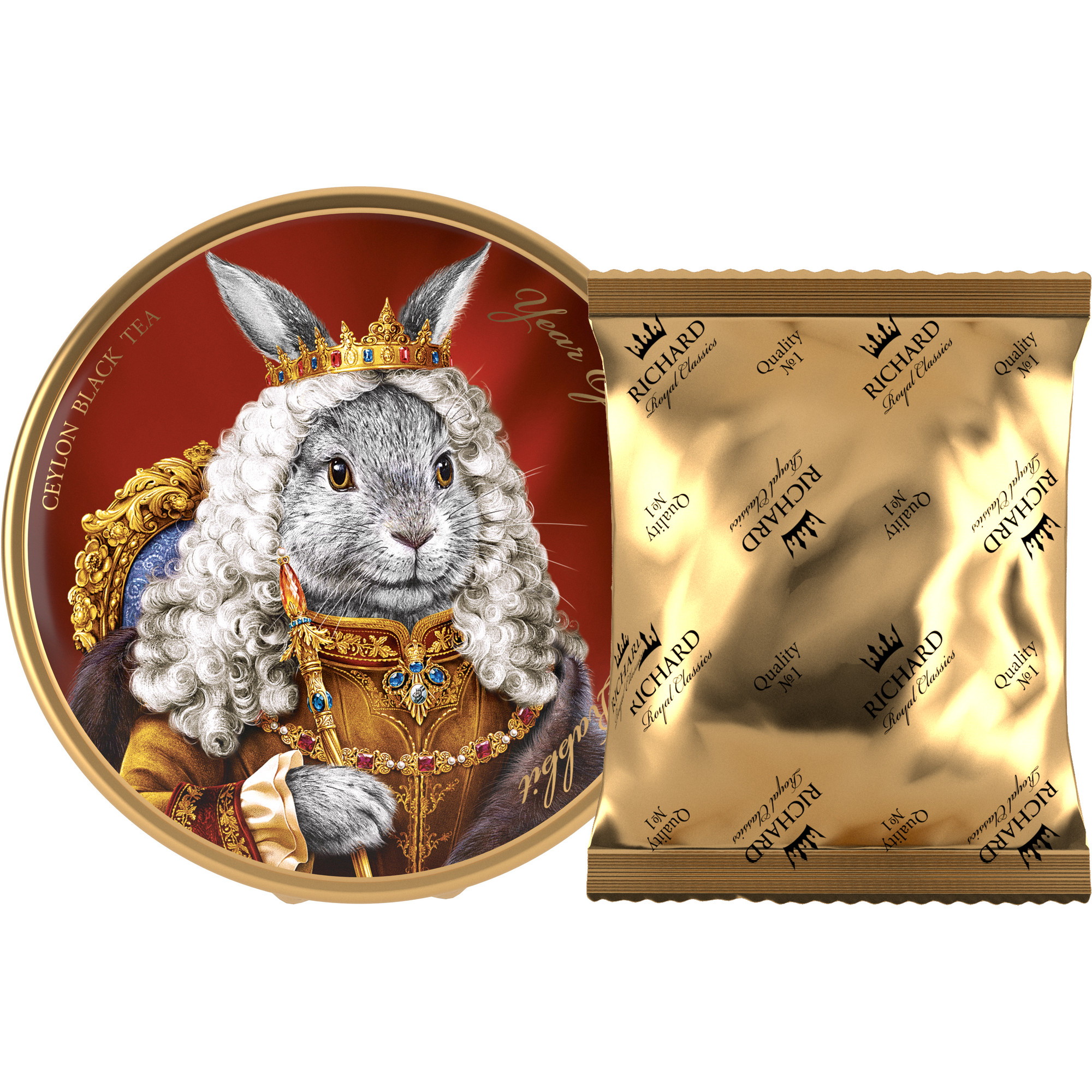 Чай черный крупнолистовой Richard Year of the Royal Rabbit с символом нового года король 40 гр - фото 4