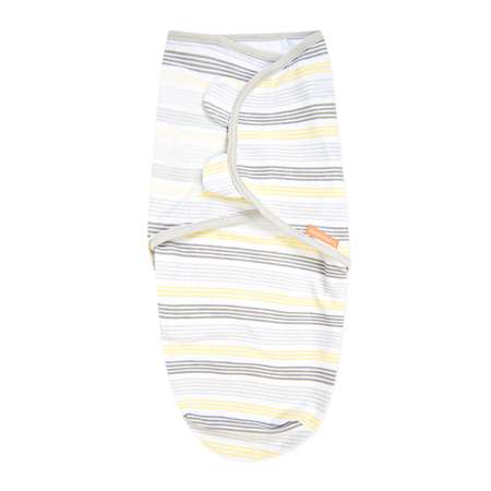 Конверт для пеленания Summer Infant SwaddleMe Полоски на липучке S/M Желтый-Серый