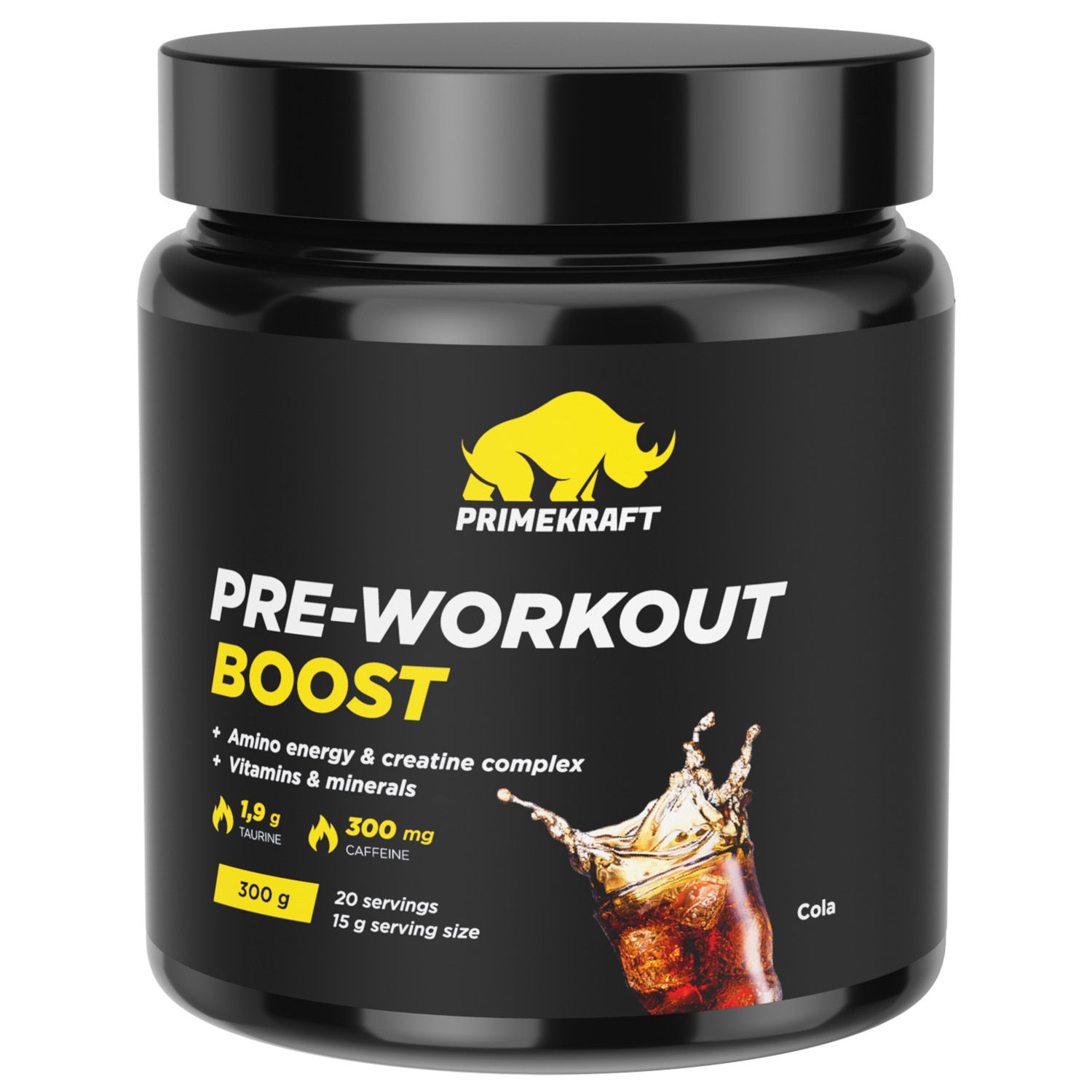 Предтренировочный комплекс Prime Kraft Pre-Workout Boost со вкусом колы 300г Prime Kraft - фото 1