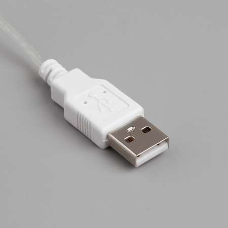 Гирлянда Luazon «Мишура» 5 м роса IP20 серебристая нить 100 LED свечение белое USB