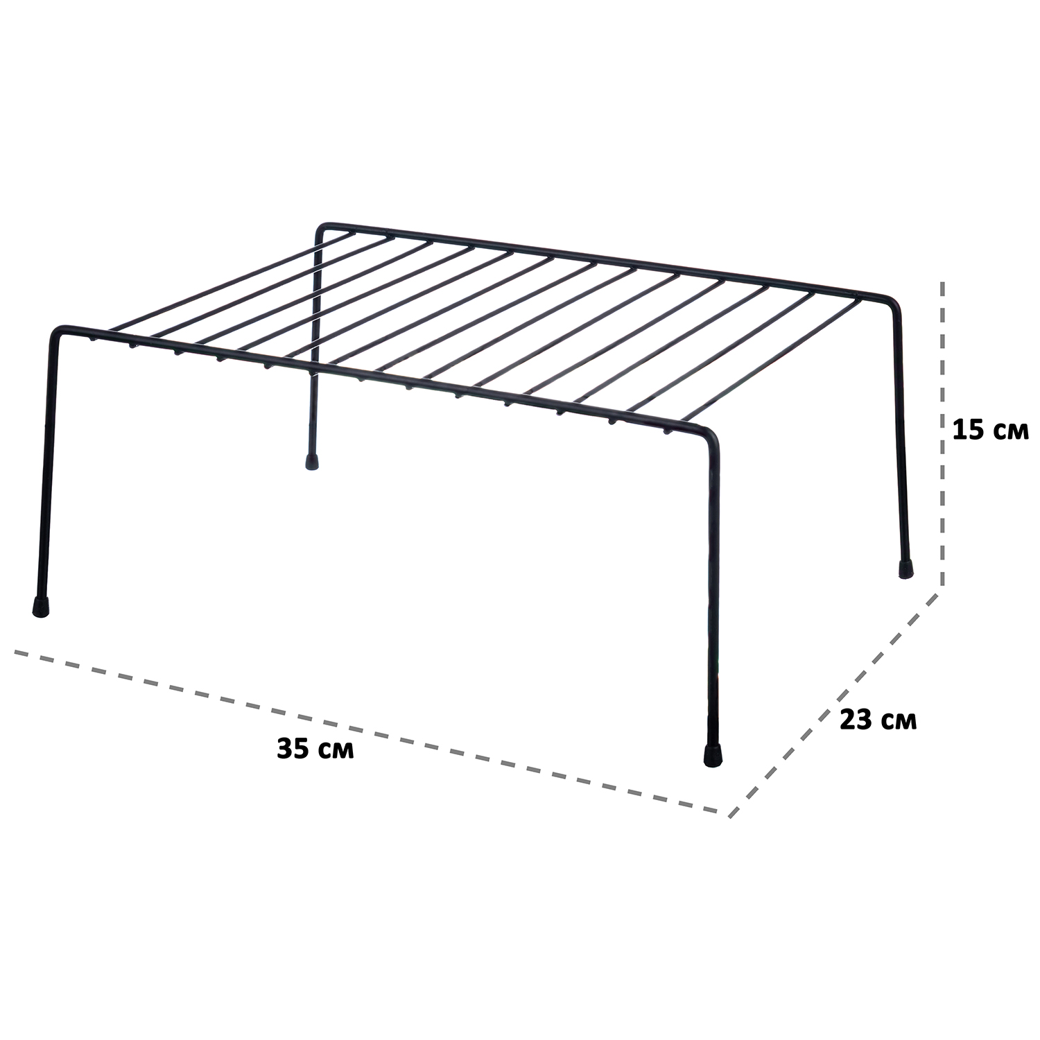 Полка El Casa универсальная 35х23х15 см Черная. 2 штуки - фото 2