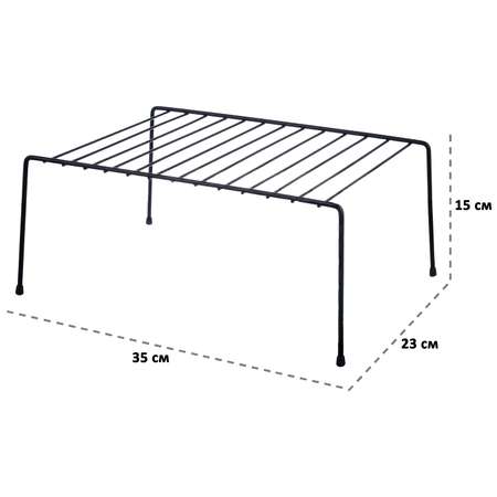 Полка El Casa универсальная 35х23х15 см Черная. 2 штуки