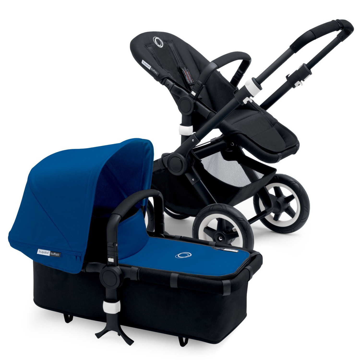 Коляска 2в1 Bugaboo Buffalo Black Black Royal Blue - фото 1