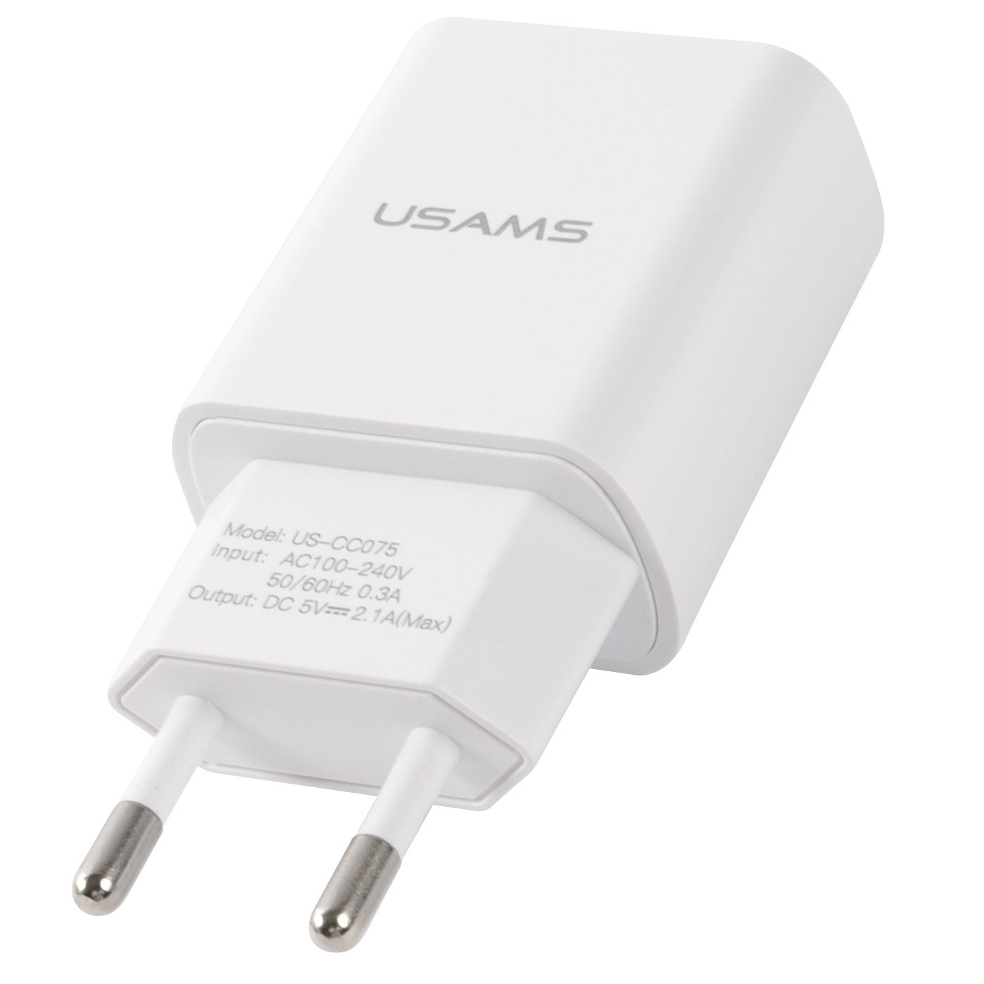 Сетевое ЗУ USAMS Модель T21 Charger kit 1 USB T18 2.1A + кабель Type-C 1m белый - фото 2