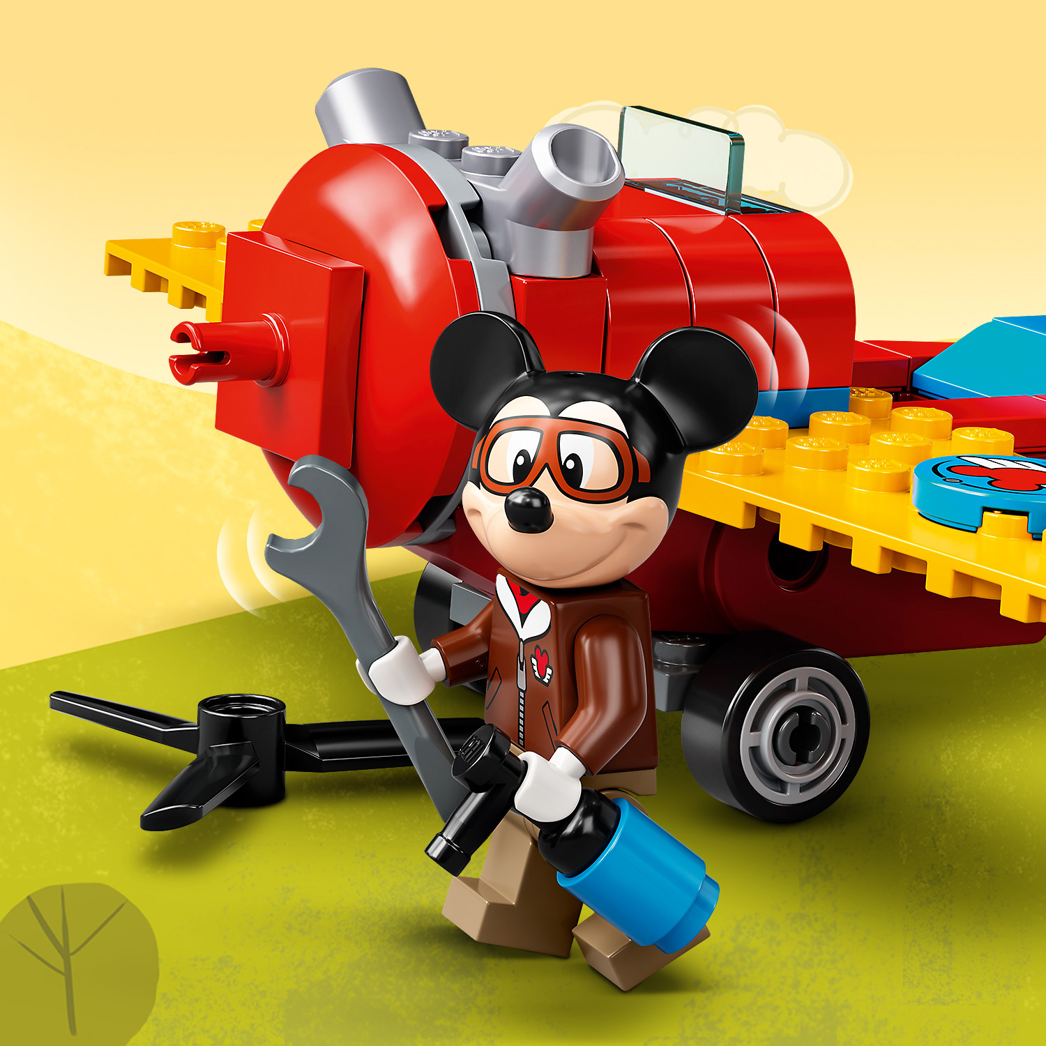Конструктор LEGO Mickey and Friends Винтовой самолёт Микки блочный - фото 6