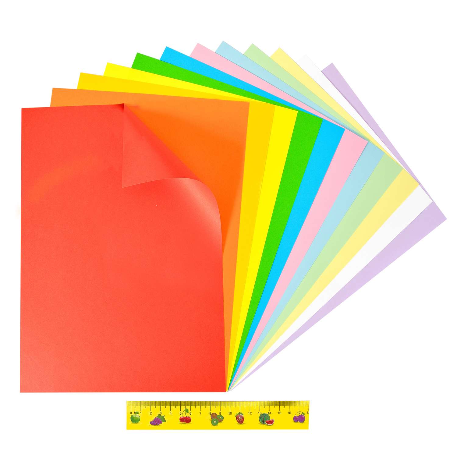 Цветная бумага А4 Каляка-Маляка 2-сторонняя 12 цветов 12 листов - фото 2