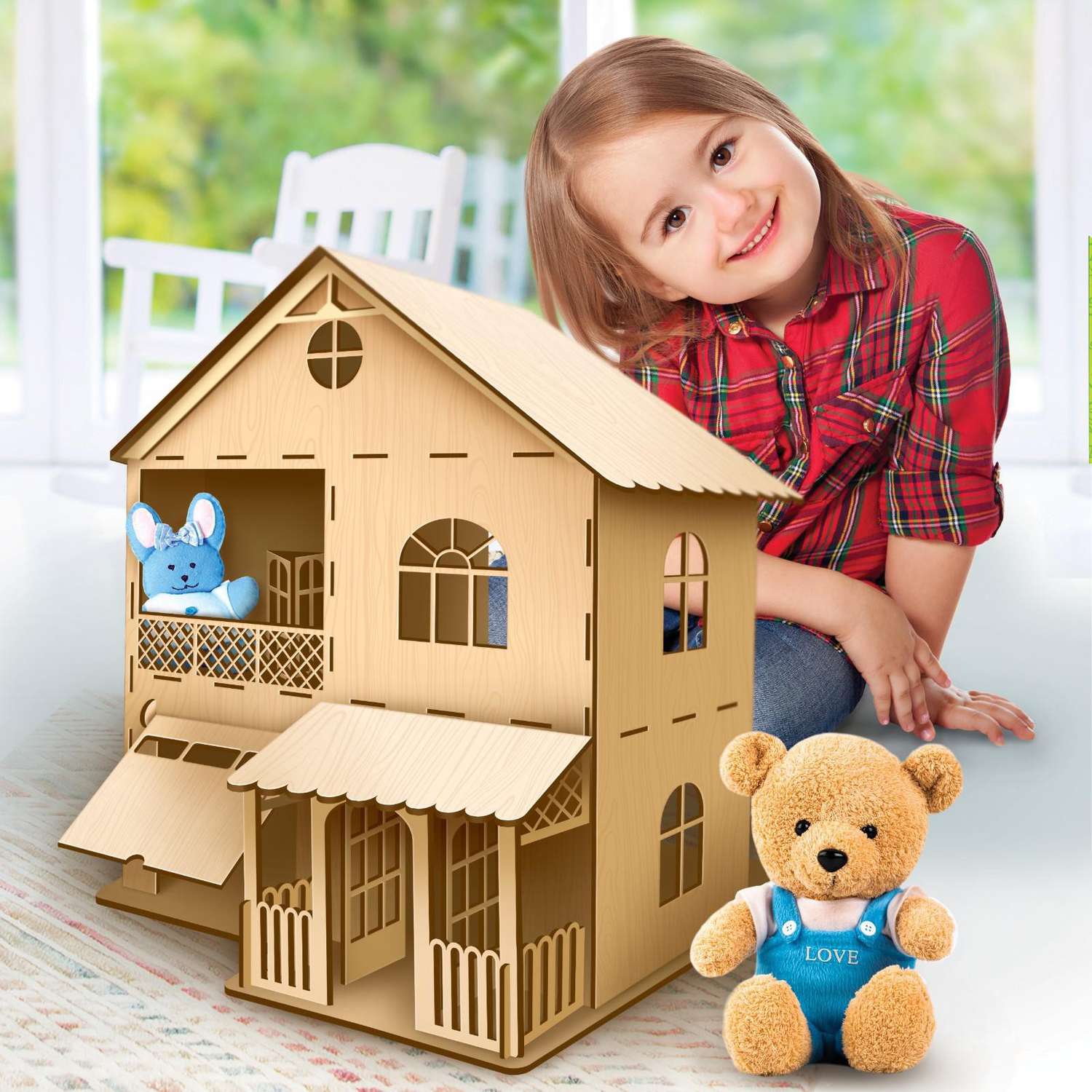 Кукольный домик Лесная мастерская большой 4656274 - фото 1