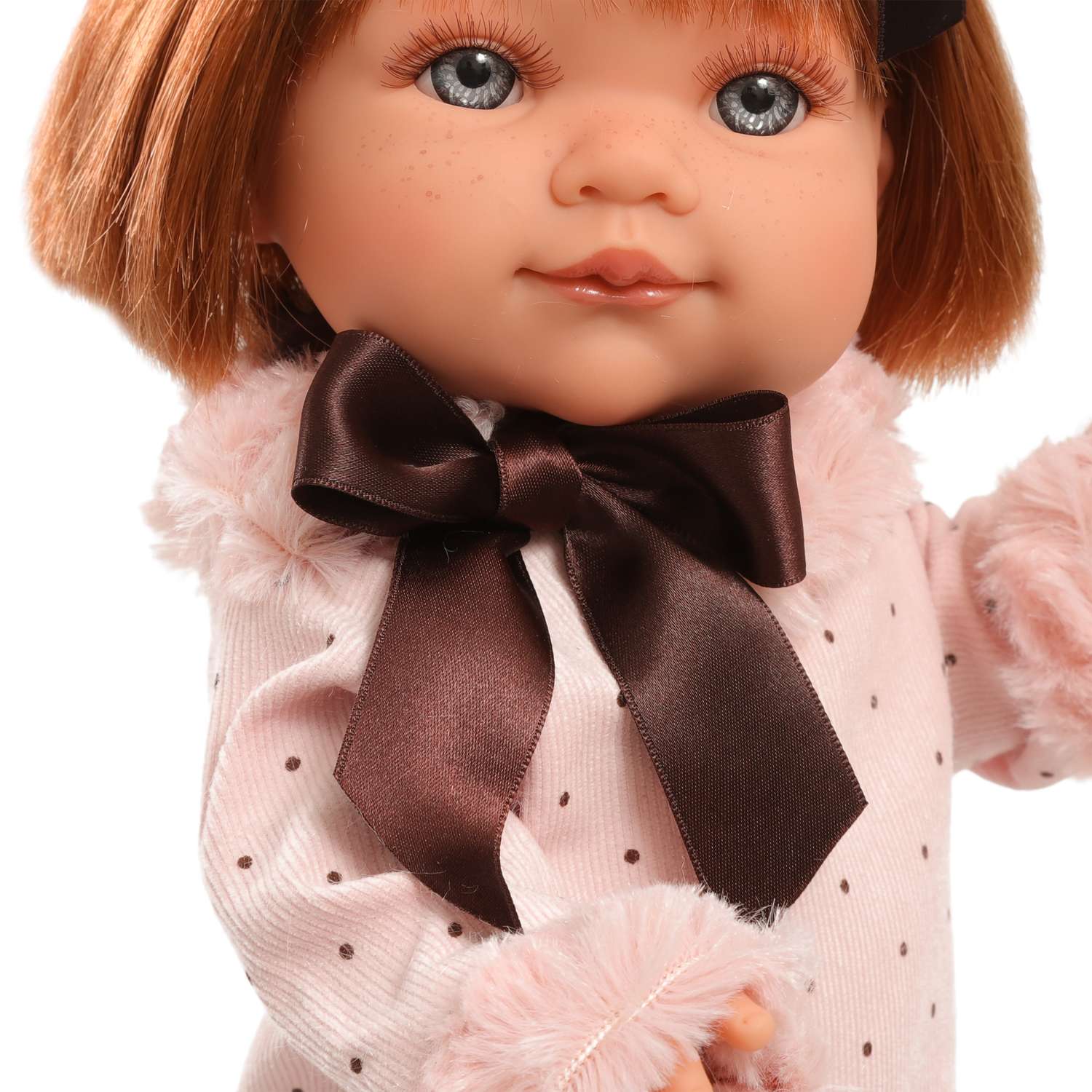 Кукла модель Antonio Juan Констация в платье в горошек 38 см виниловая 2268P - фото 6