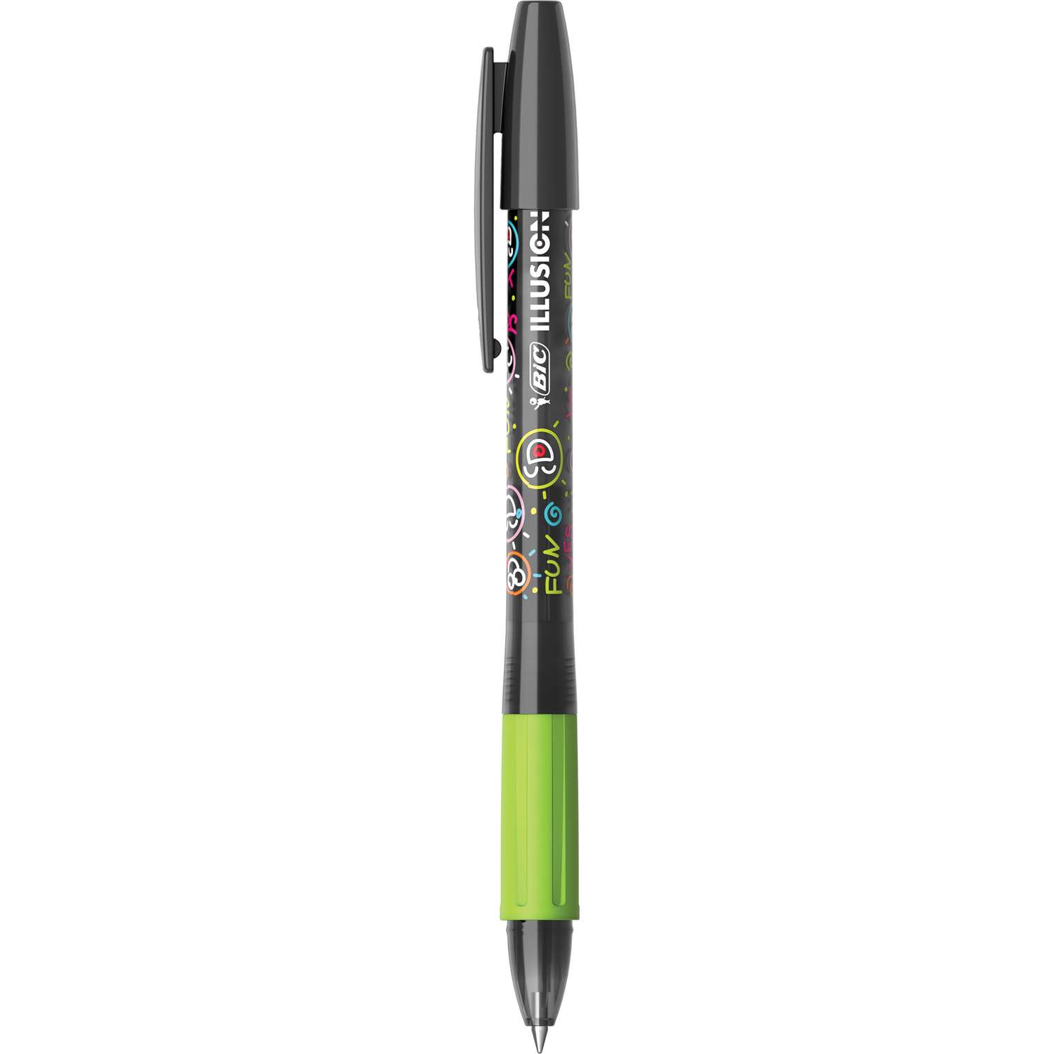 Ручка гелевая стираемая Bic Illusion Черный цвет 516511 - фото 4