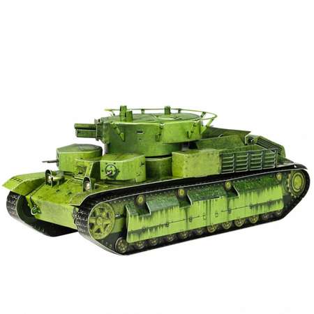 Сборная модель Умная бумага Бронетехника Танк Т-28 073