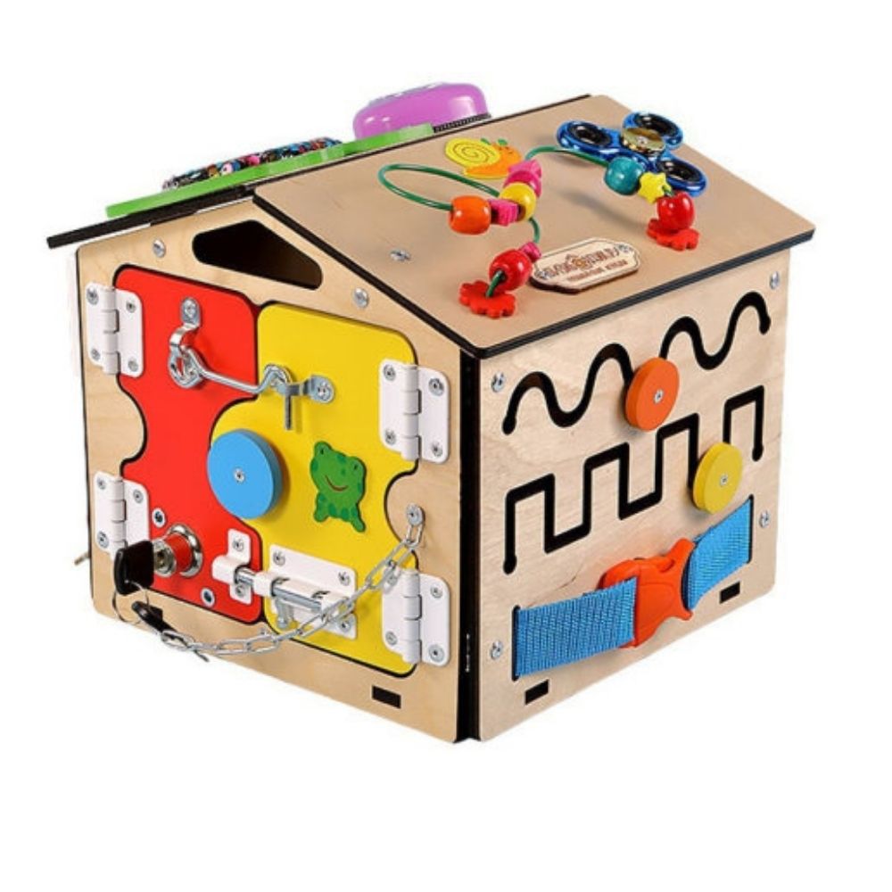 Бизиборд KimToys Домик со светом Малышок игрушка для девочек и мальчиков - фото 3