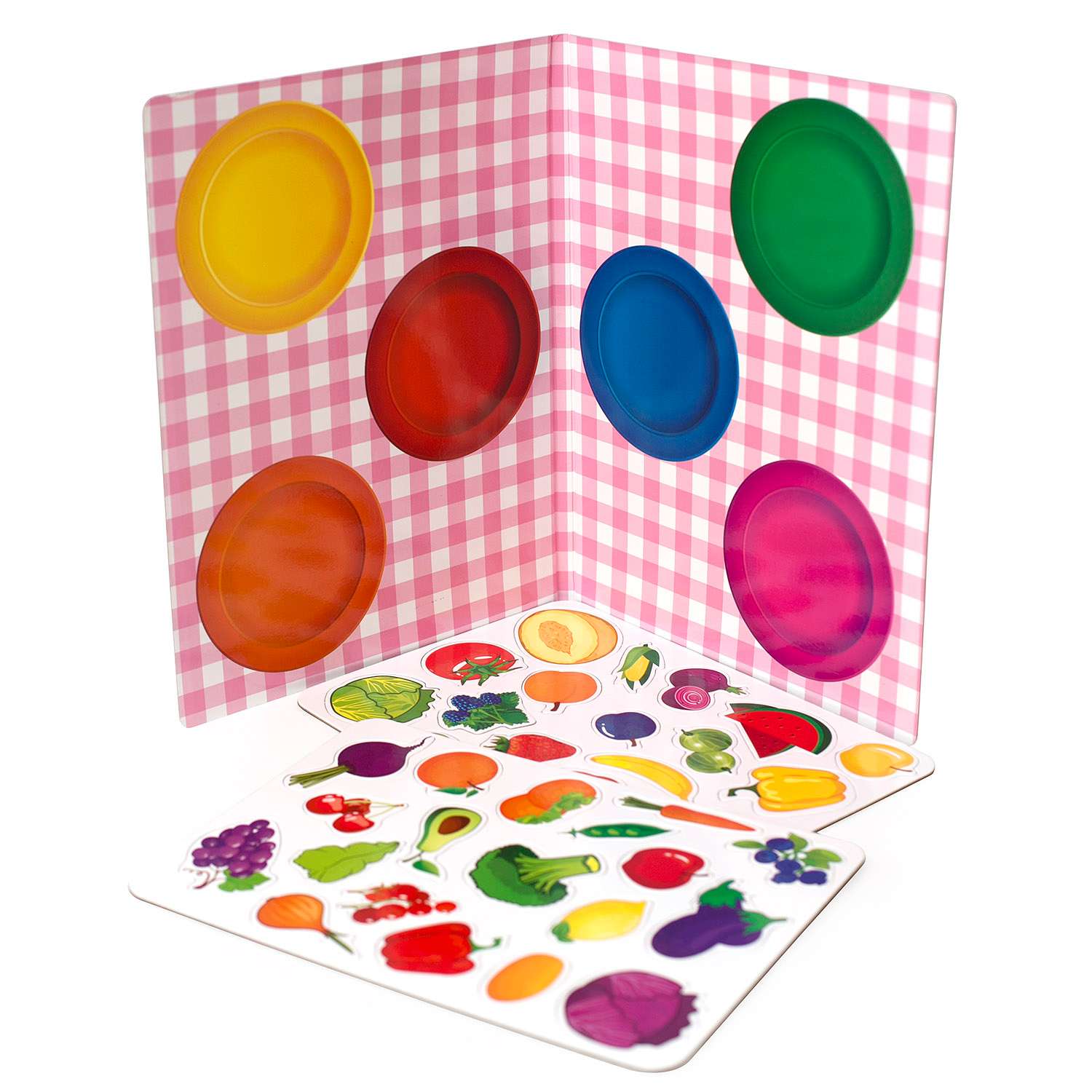 Большая магнитная игра-книга Бигр Изучаем цвета с продуктами УД39 - фото 4
