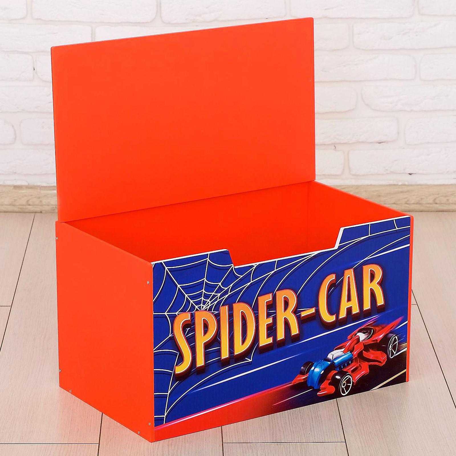 Сундук Zabiaka с крышкой Spider car красный - фото 2
