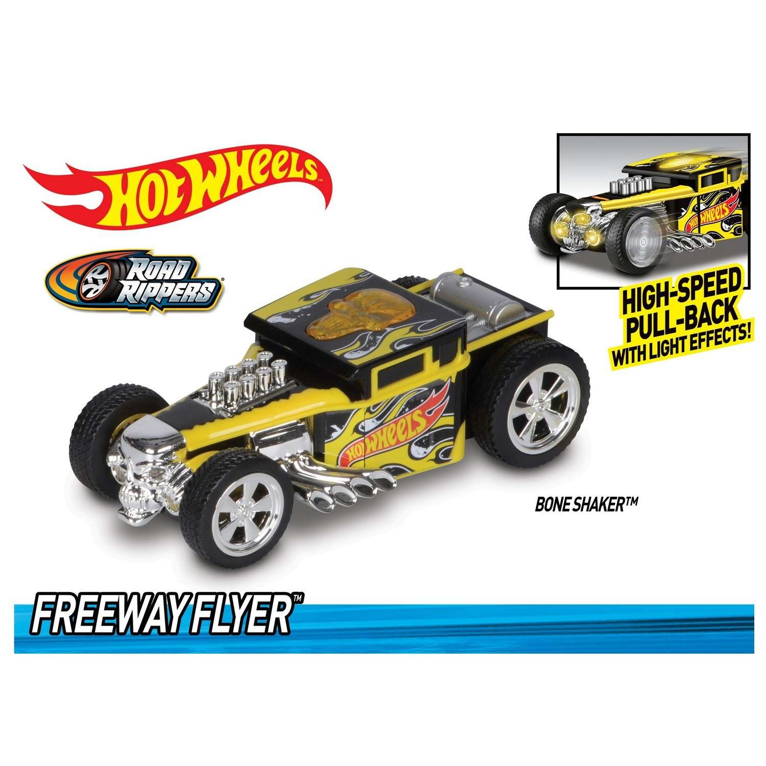 Машинка Hot Wheels Bone Shaker со светом и звуком 90564 - фото 4