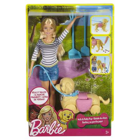 Набор игровой Barbie Прогулка с питомцем