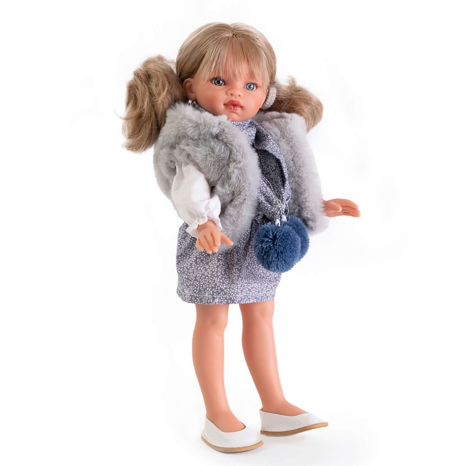Кукла Antonio Juan Реборн девочка Ракель в сером 33 см виниловая подарочная упаковка 25297 - фото 2