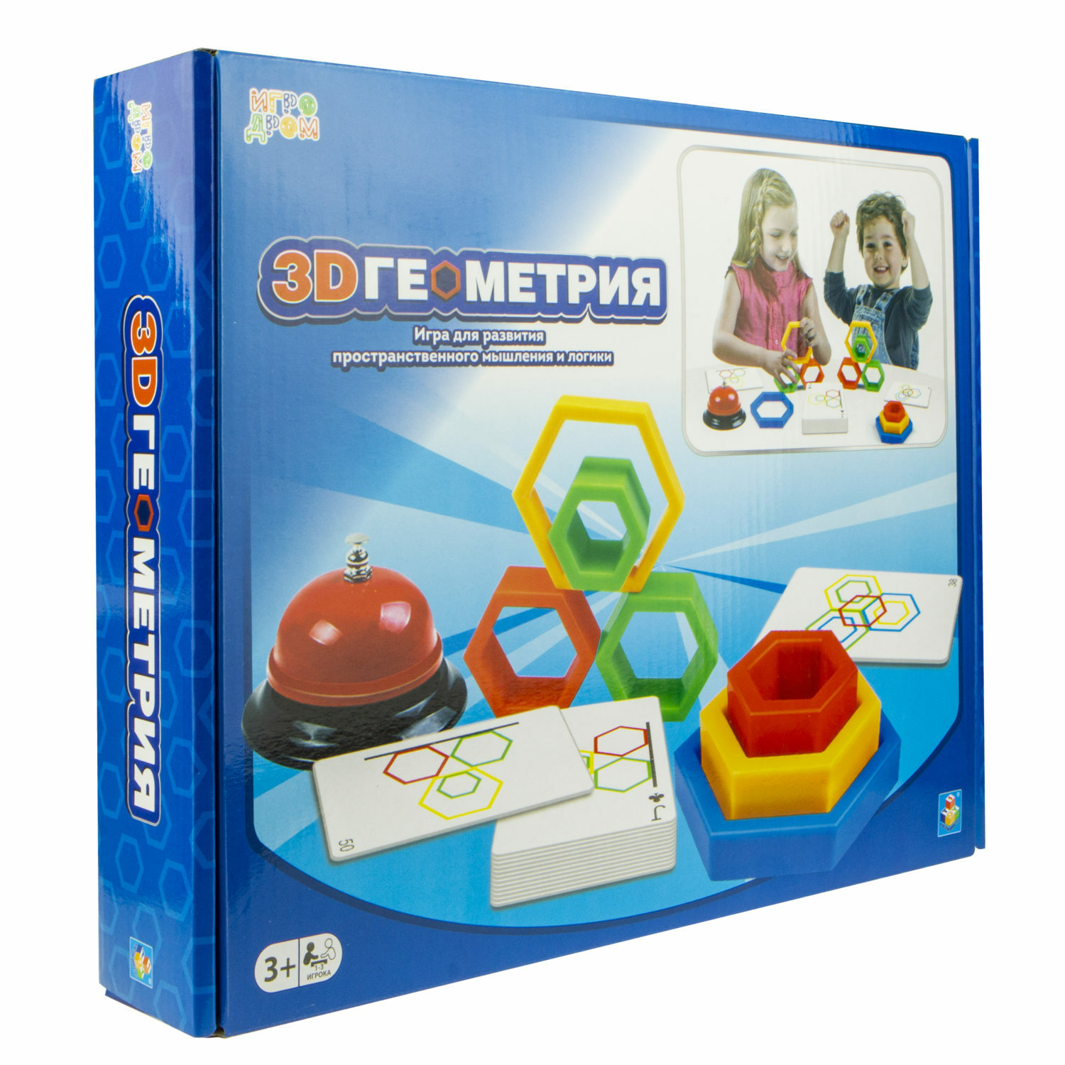 Игра настольная монтессори 1TOY Игродром 3D Геометрия - фото 9