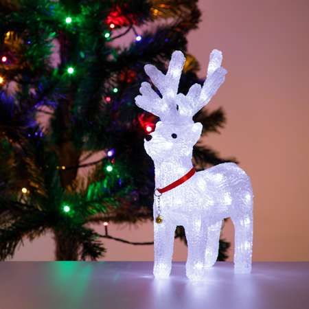 Фигура декоративная BABY STYLE Олень акрил LED холодный белый свет с режимами 35 см