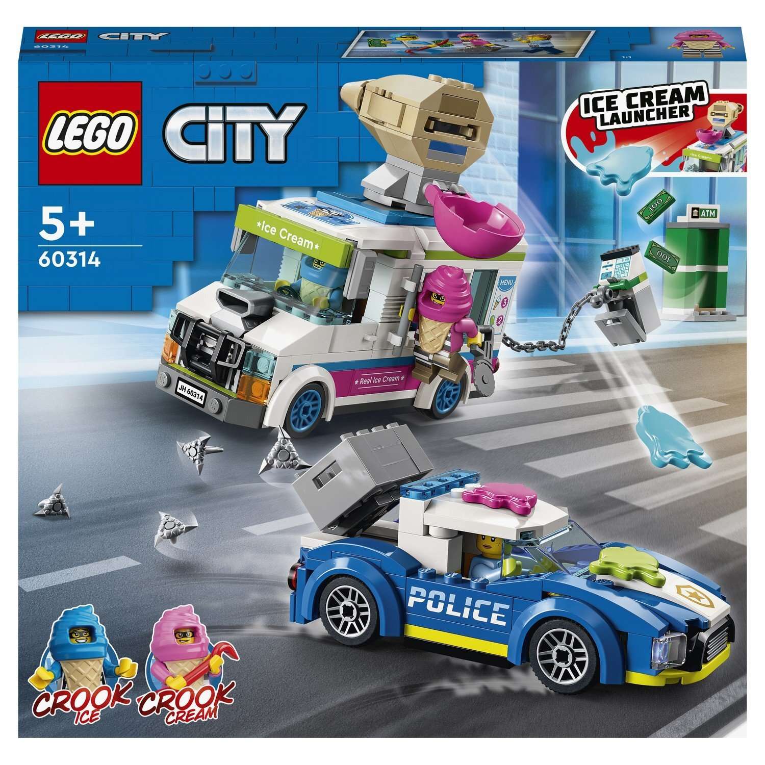 Конструктор LEGO City Ice Cream Truck Погоня полиции за грузовиком с мороженым - фото 1