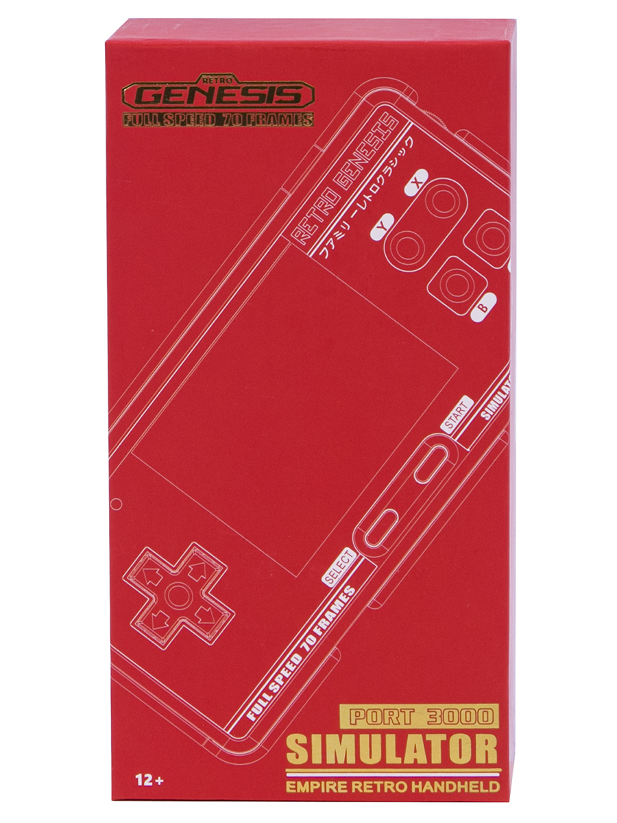 Портативная игровая приставка Retro Genesis Port-3000 4000+игр черно-красная / 10 эмуляторов / 3.0 экран IPS / SD-карта / сохранение - фото 1