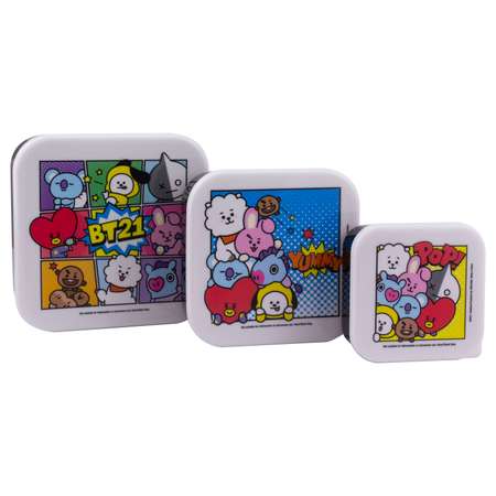 Набор контейнеров PALADONE для продуктов BT21 Set Of 3 Snack Boxes PP6210BT