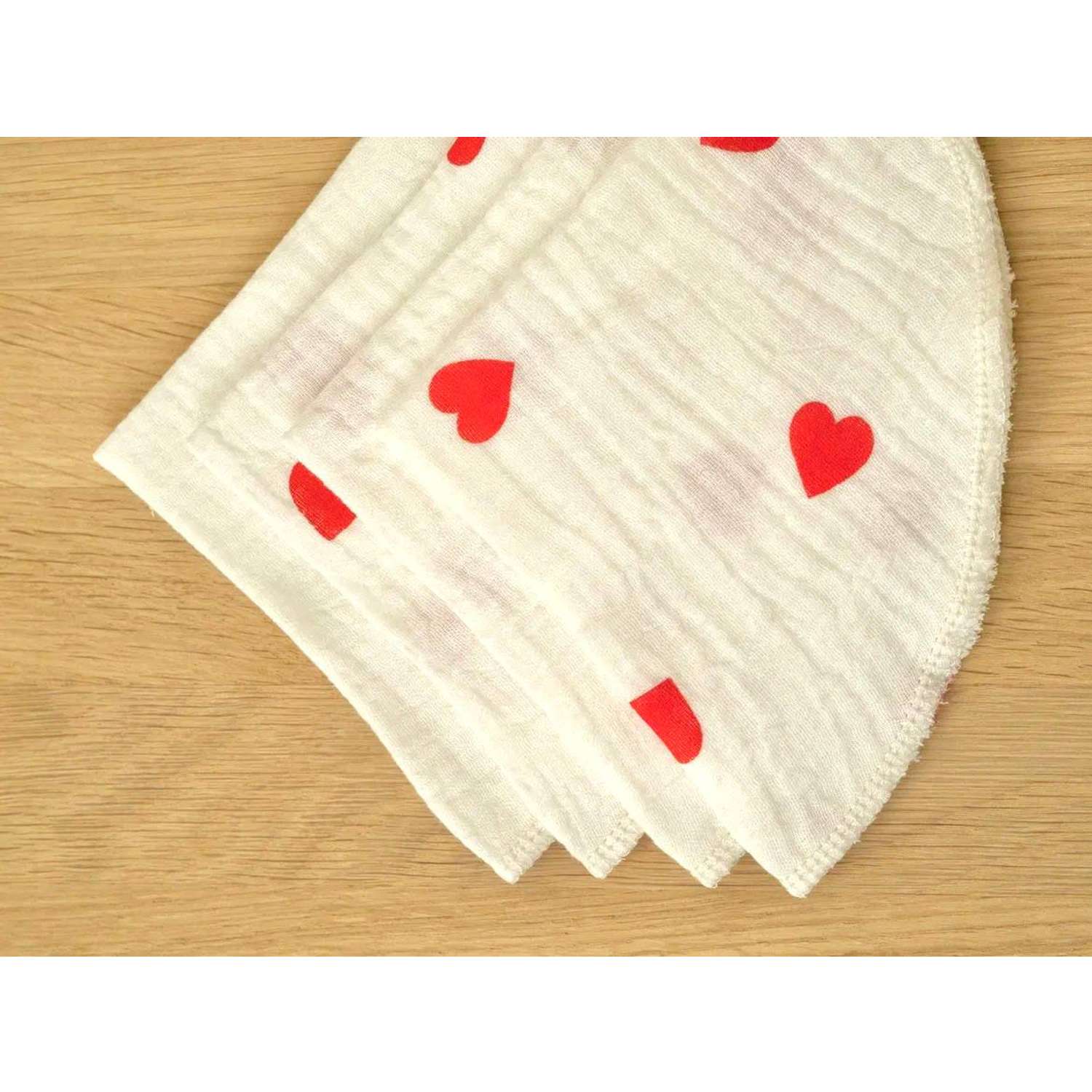 Набор носовых платков 3 шт EDI kids Сердце - фото 6