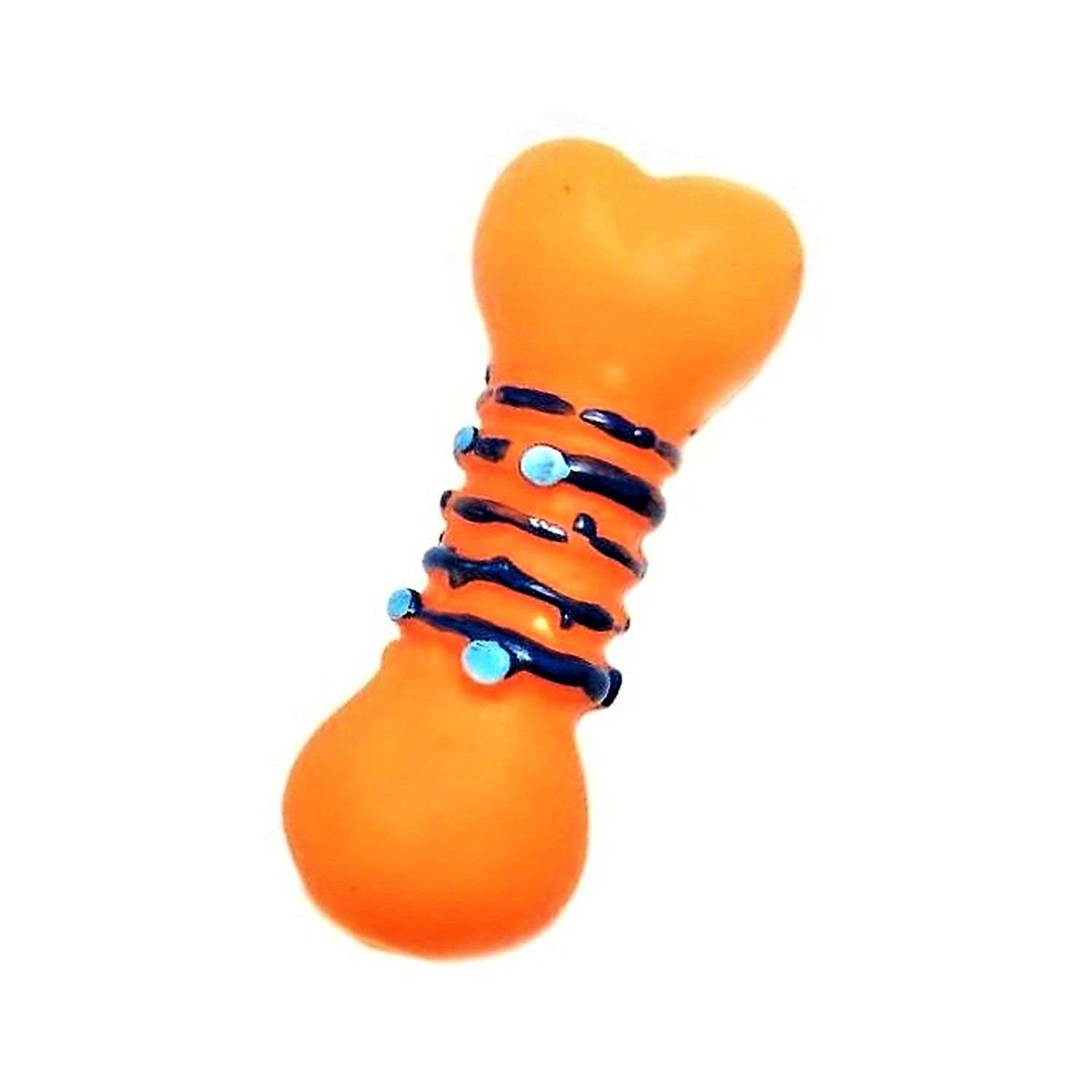 Игрушка для собак Uniglodis Гантель пищалка оранжевая - фото 1