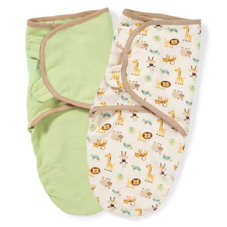 Конверт Summer Infant на липучке SwaddleMe Джунгли S/M 2шт