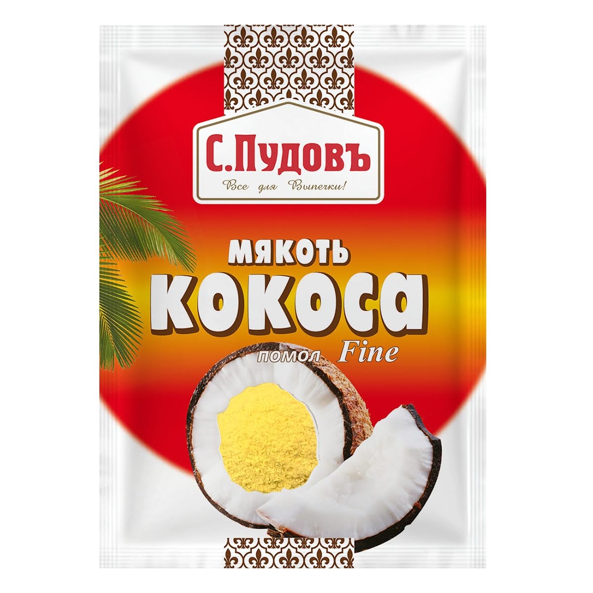 Мякоть кокоса С.Пудовъ Желтая помол fine 40 г - фото 1