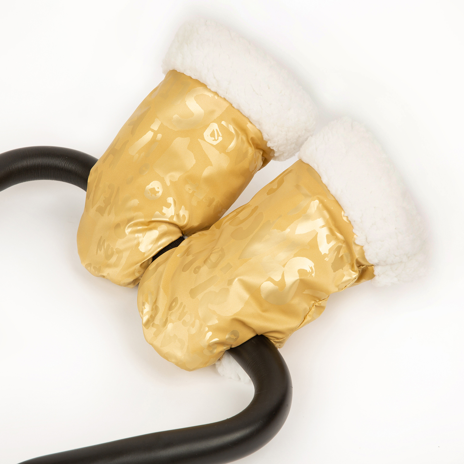 Муфта-рукавички для коляски inlovery меховая Shine/золото МРШ01-001 - фото 2
