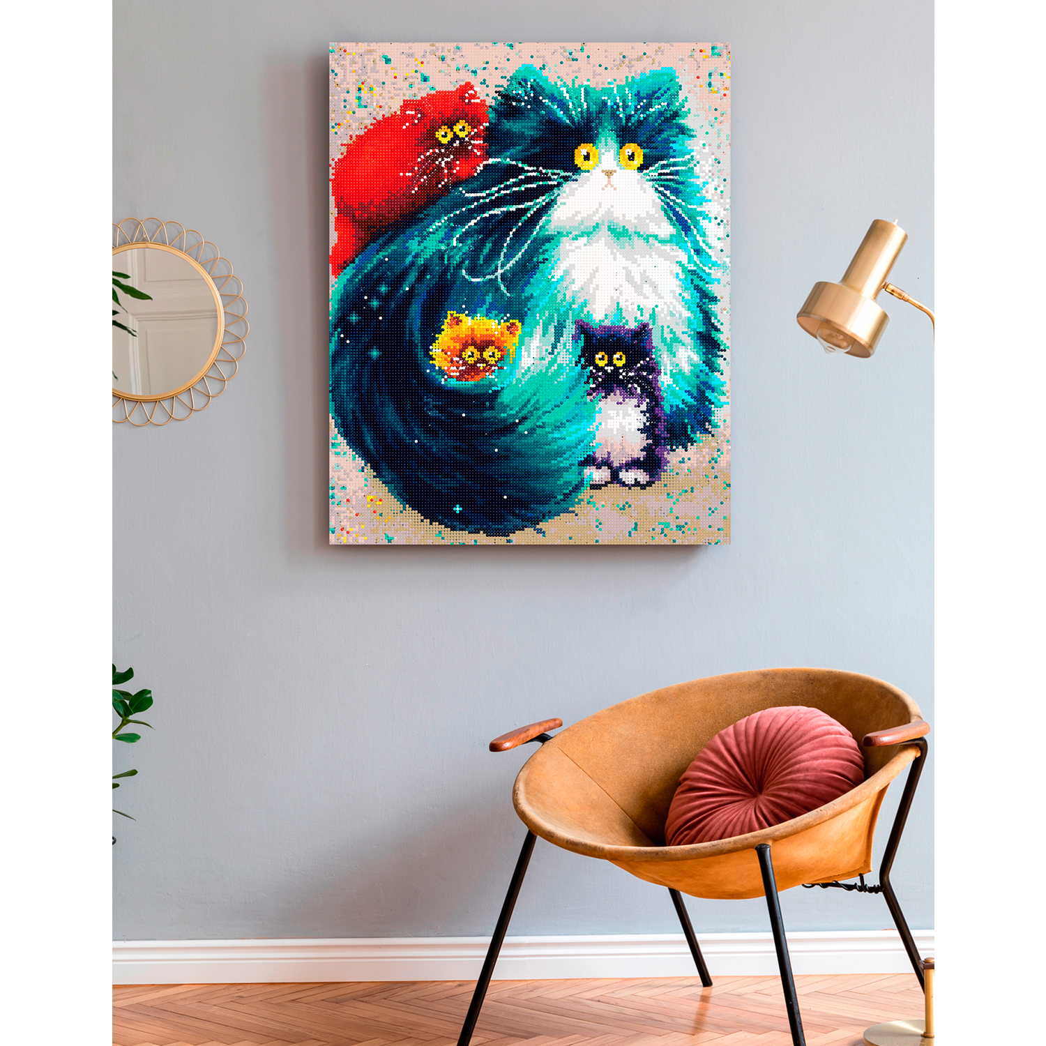 Алмазная мозаика Art on Canvas Котики холст на подрамнике 40х50 см купить  по цене 449 ₽ в интернет-магазине Детский мир