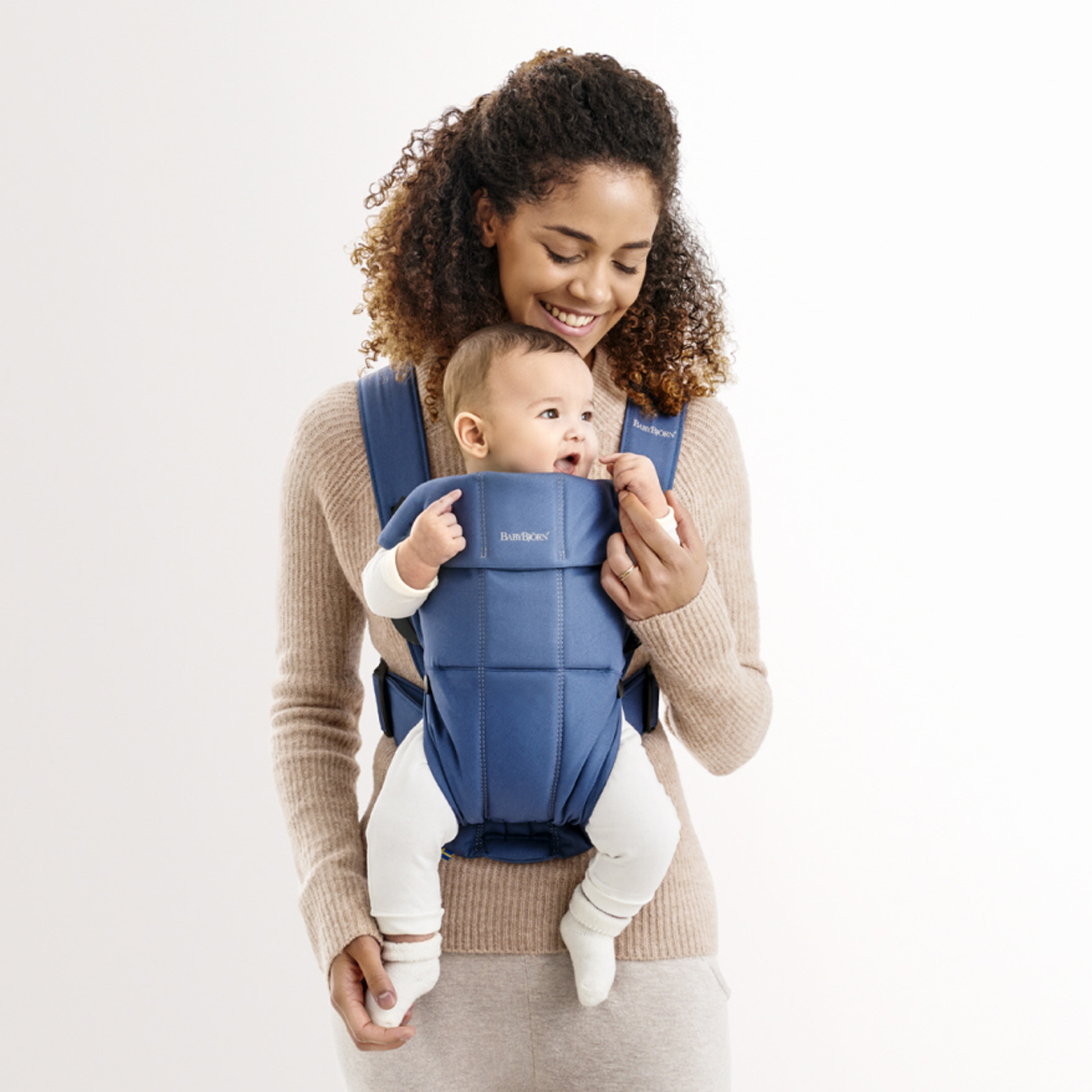 Рюкзак для переноски ребенка BabyBjorn Mini Cotton Индиго - фото 6