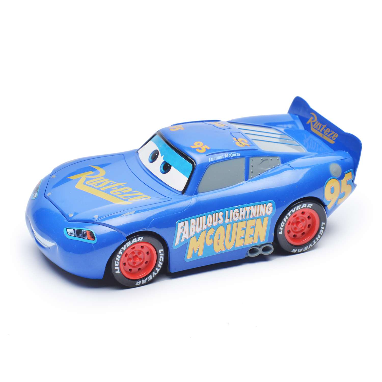 Автомобиль радиоуправляемый Cars Disney Маккуин 13см Синий - фото 4
