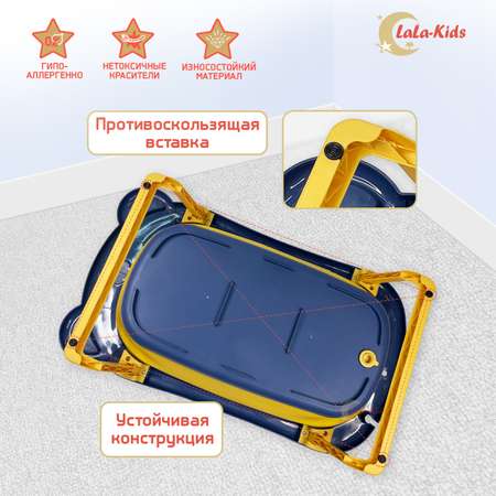 Детская ванночка LaLa-Kids складная + гамачок для купания новорожденных Медвеженок