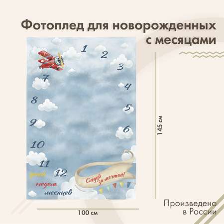 Фотоплед для новорожденных sfer.tex Самолет