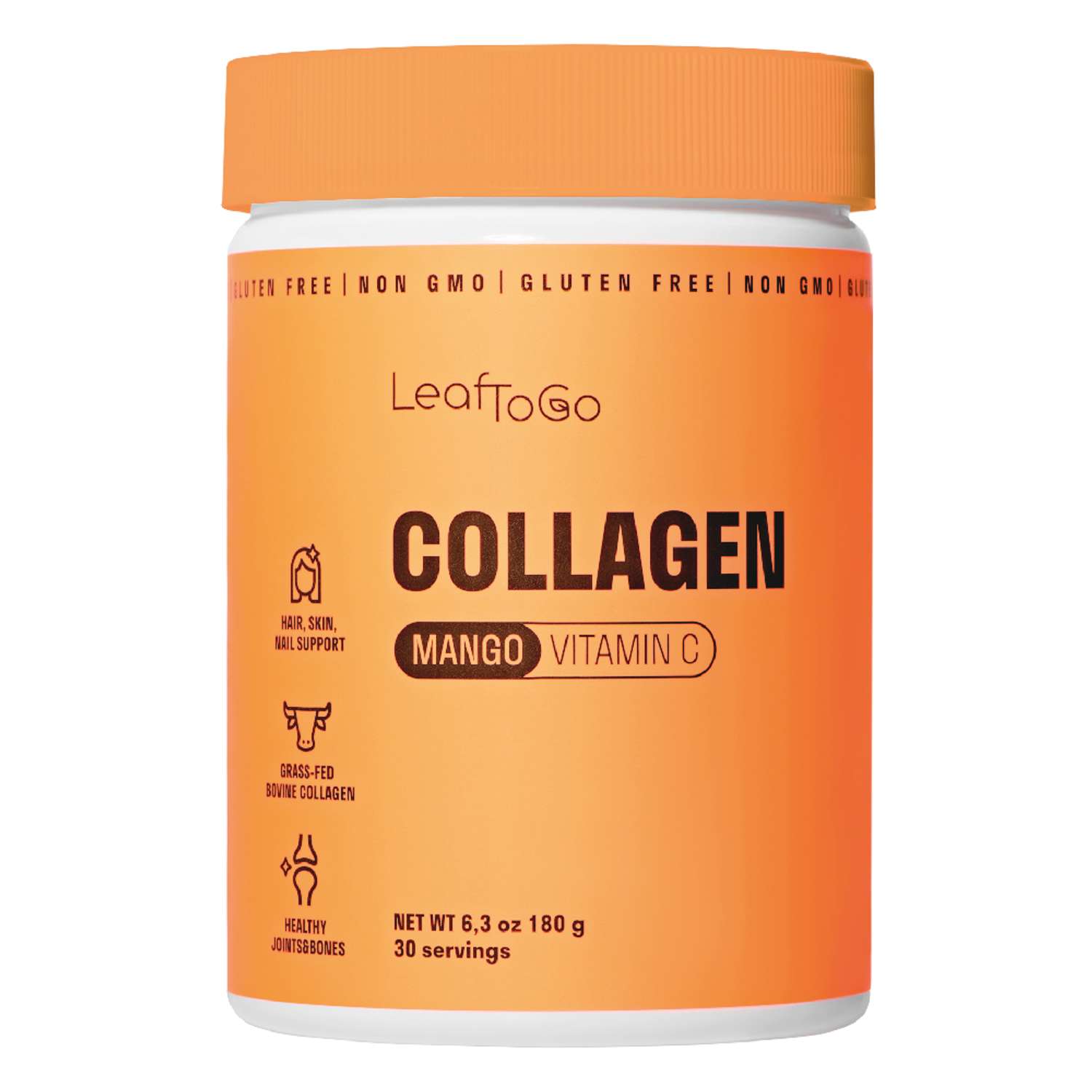 Коллаген пептидный+Витамин С LeafToGo со вкусом манго - фото 1