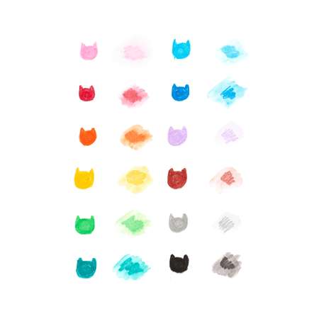 Набор цветных гелевых мелков Ooly механические акварельные котята 12 цветов 133-098
