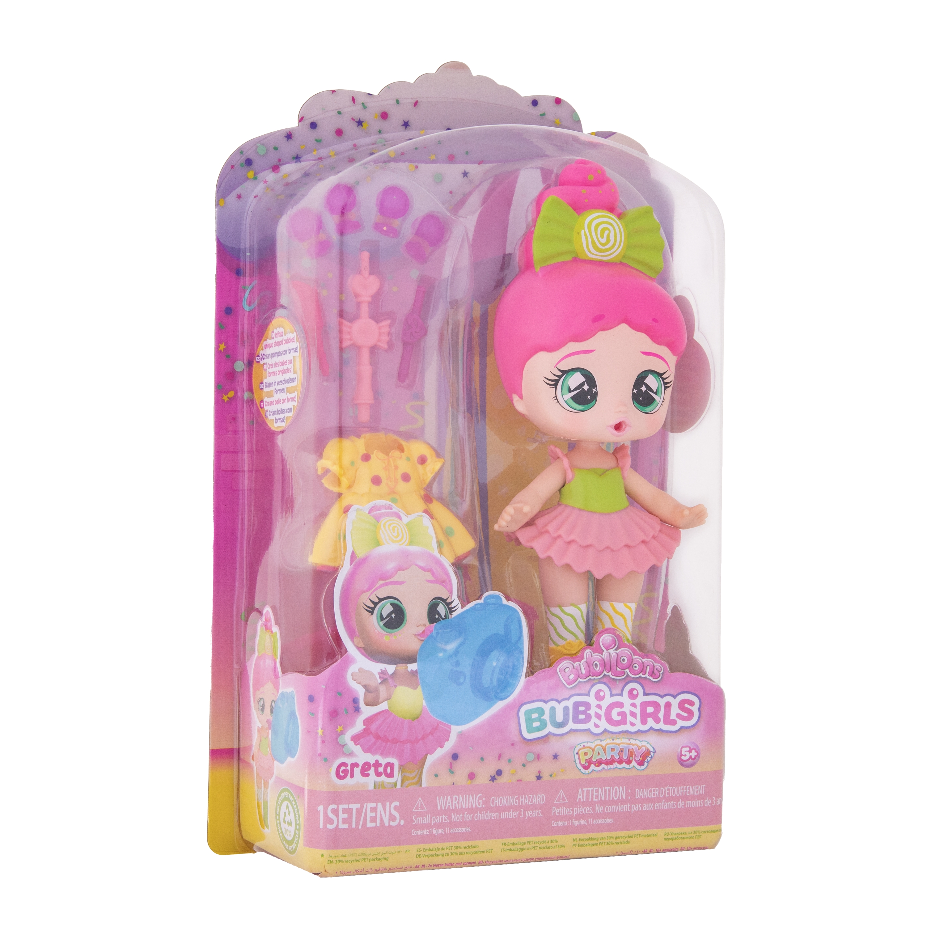 Куколка с аксессуарами IMC Toys Bubiloons bubigirls party Грета IMC910973 - фото 10