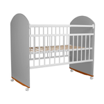 Детская кроватка Азбука Кроваток качалка на колесах для новорожденных Bellucci 120 60 серый, (серый)