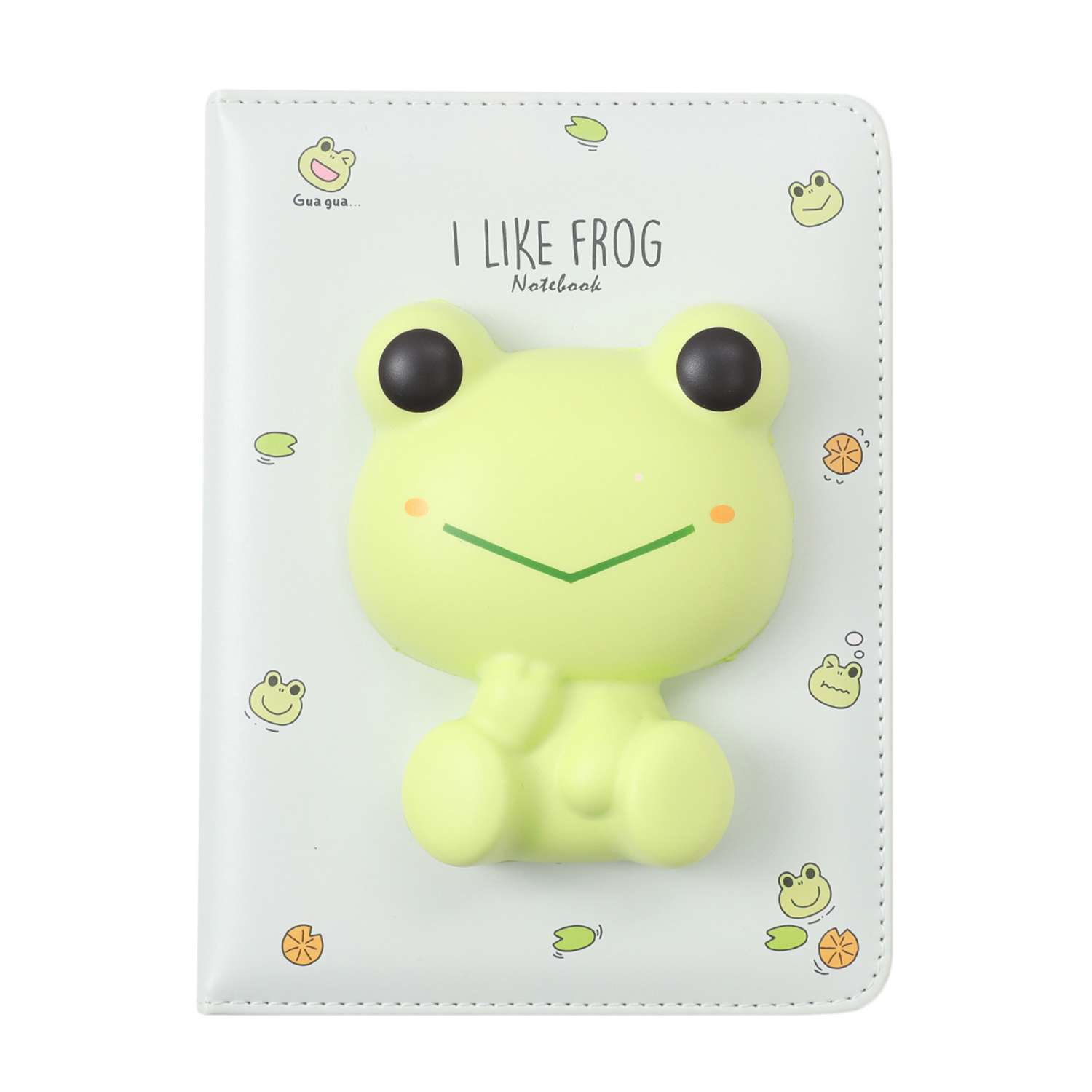 Блокнот со сквишем Михи-Михи Лягушонок I Like Frog формат А5 мятный - фото 1